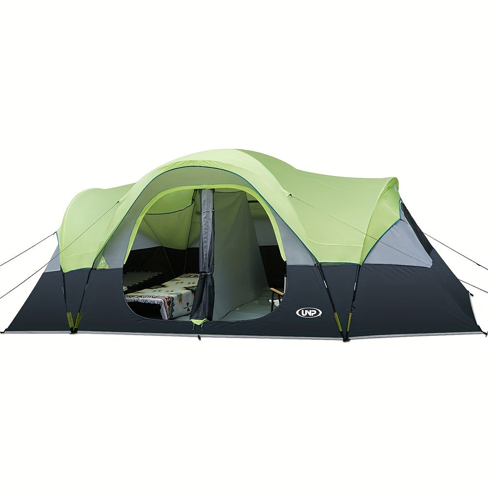 10-Person Extra-Large Family Tent - Spacious, Waterproof, Weather Resistant, Easy Up, 5 Large Mesh