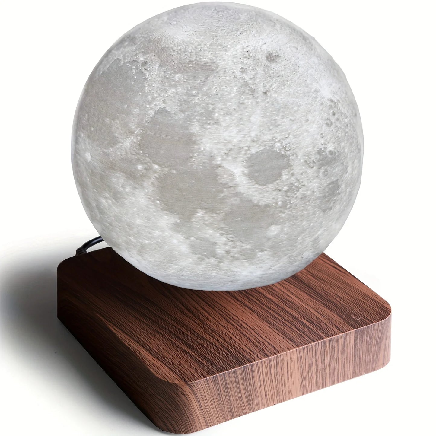 Levitating Moon Table Lamp, Magnetic Floating Night Light With 3 Lighting Modes