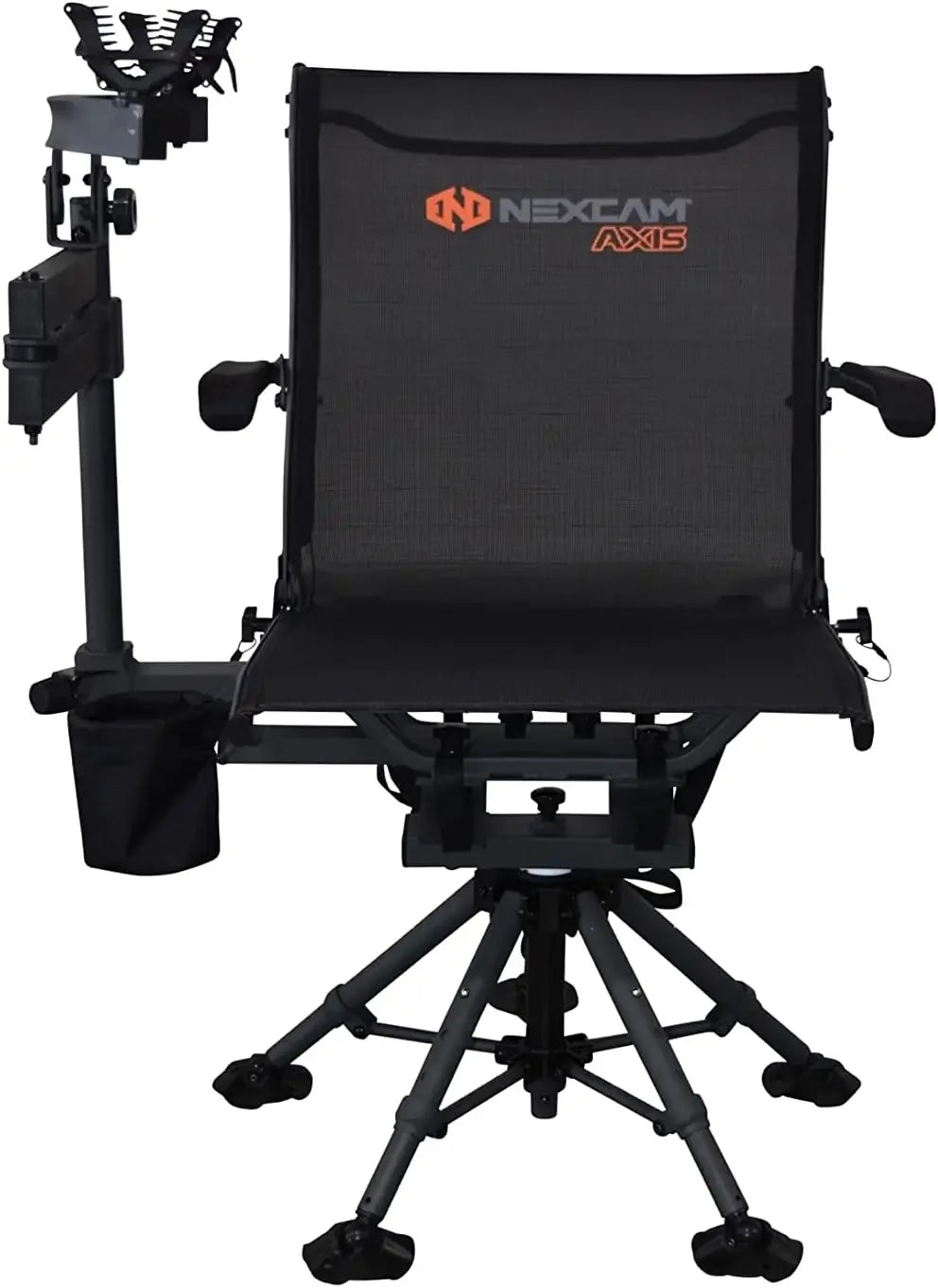 Ultimate Shooting Chair with AXIS V2 Shooting Rest. Rocking Chair. Dual-axis Swivel and Tilting Chair. CAMP. FISH. HUNT. Patent