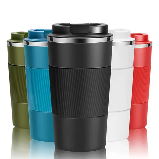 510ml Double Stainless Steel 304 Coffee Thermos Mug Leak-Proof Non-Slip Car Vacuum Flask