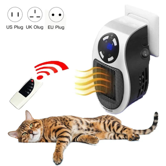 Pet cat Portable Electric Heater Plug In Wall Heater dogs Room Heating Stove Household Warmer