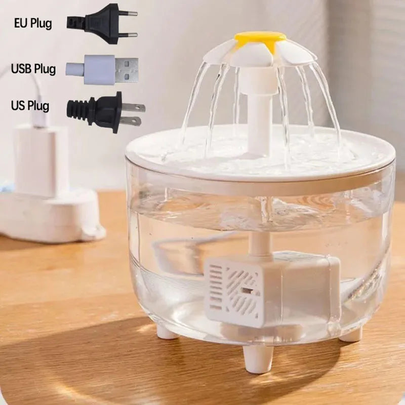 Pet Water Fountain Automatic Cat Drink Bowl Filter USB Electric Mute Pet Drinking Dispenser