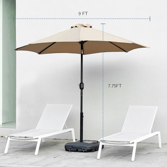 JHK Outdoor Patio Umbrella UV Protection For Garden Sturdy Structure All Weather Outdoor Umbrellas