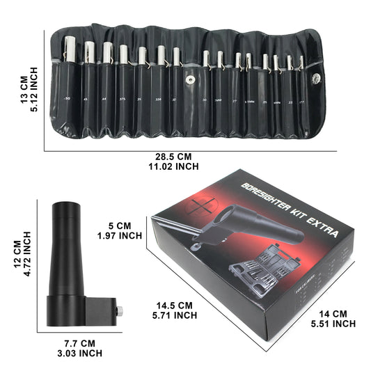 15 caliber boresight kit shooting training sight quick calibration set with red dot zeroing device