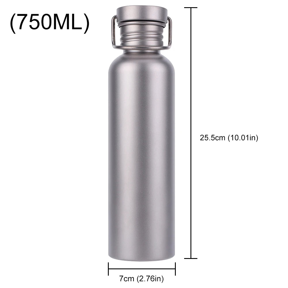 500/600/750ml Titanium Water Bottle Leak-Proof Lightweight Drinking Bottle Ultralight