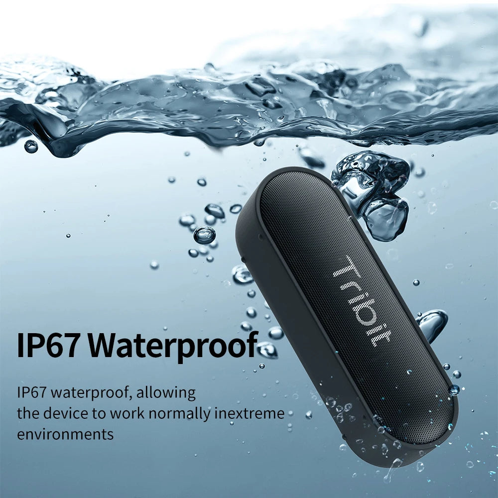 Tribit XSound Go Portable Bluetooth Speaker IPX7 Waterproof Better Bass 24-Hour Playtime-Type-C AUX