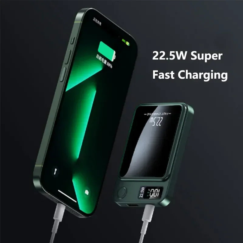 20000mAh Magnetic Qi Wireless Charger Power Bank 22.5W Fast Charging