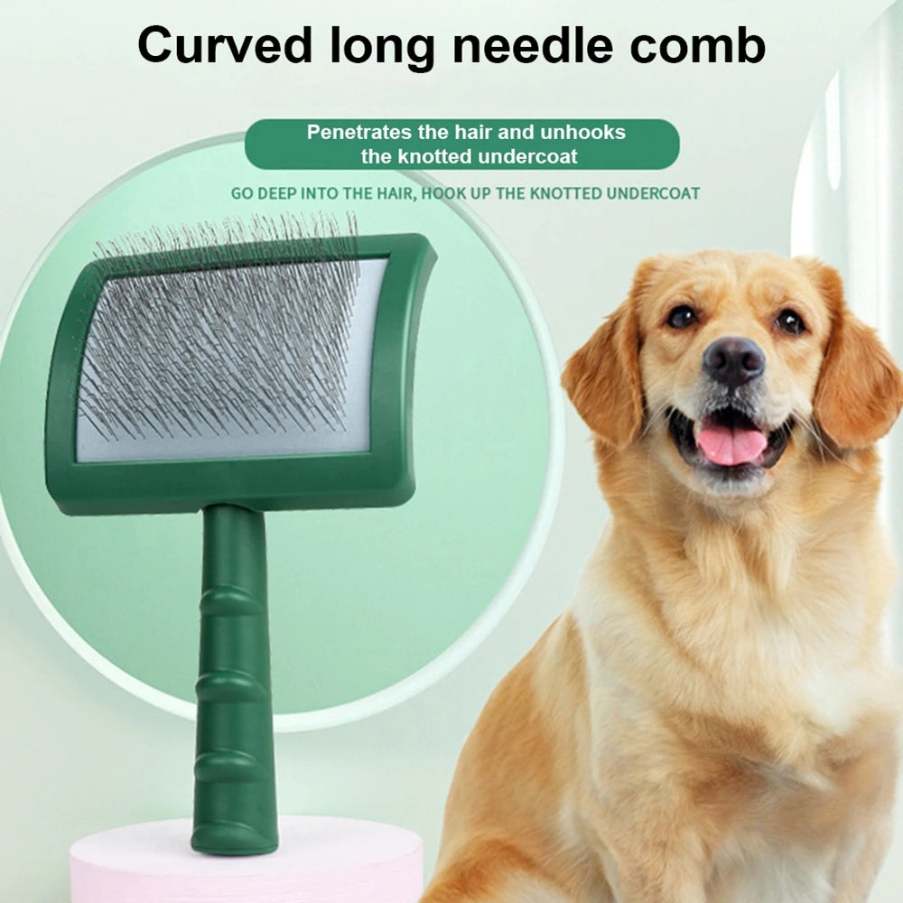 New Extra Long Pin Slicker Brush for Large Dog Matted Hair Grooming Wire Brush for Pets Shedding