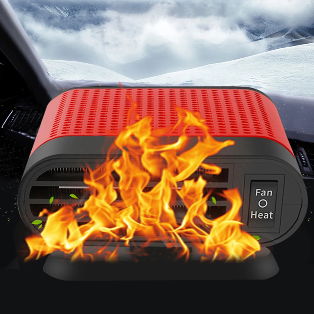 12/24V Portable Car Heater 360 Rotating Defrosting Car Electric Heater Fan Auto Windshield Defroster