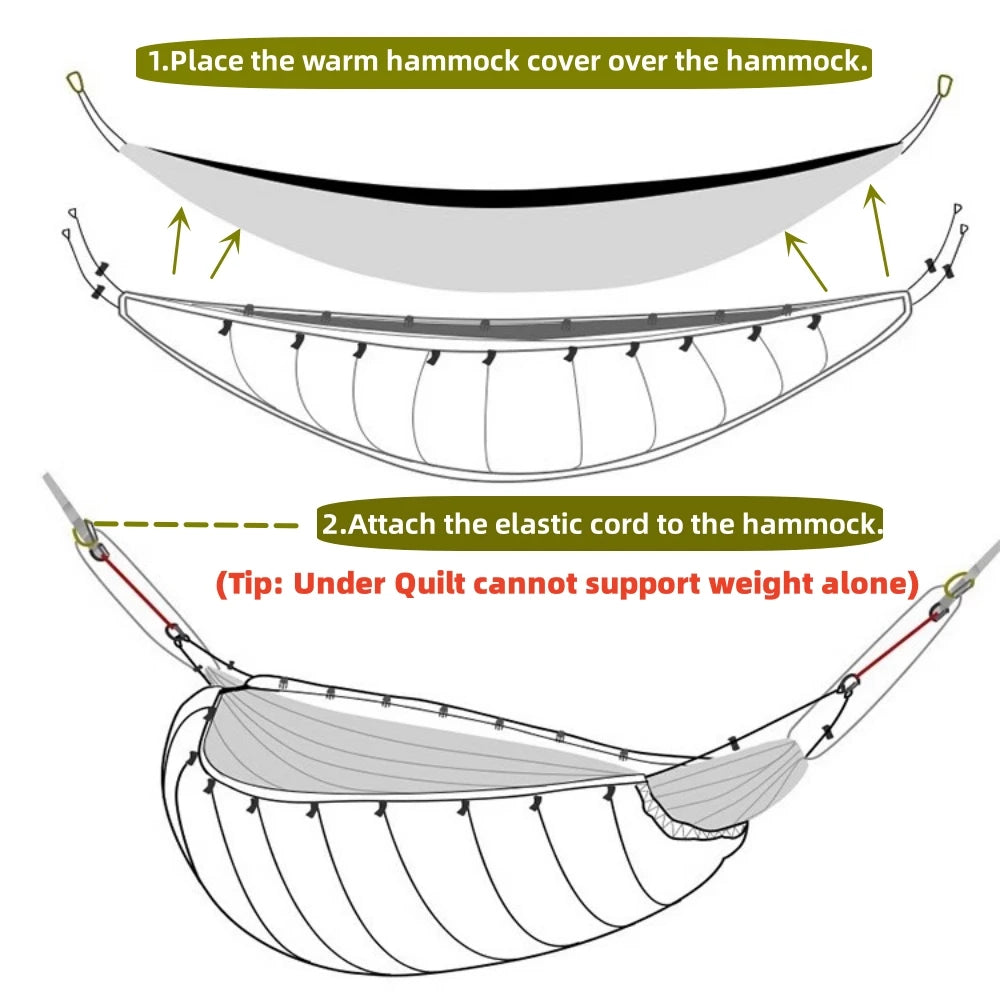 Night Cat Hammock Underquilts Sleeping Bag Single Insulated Under Blanket 4 Seasons Lightweight