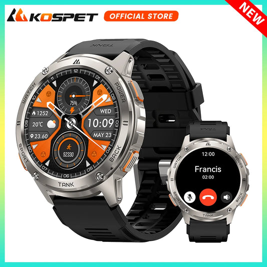 Original KOSPET TANK T3 Smart Watch For Men Military Smartwatch