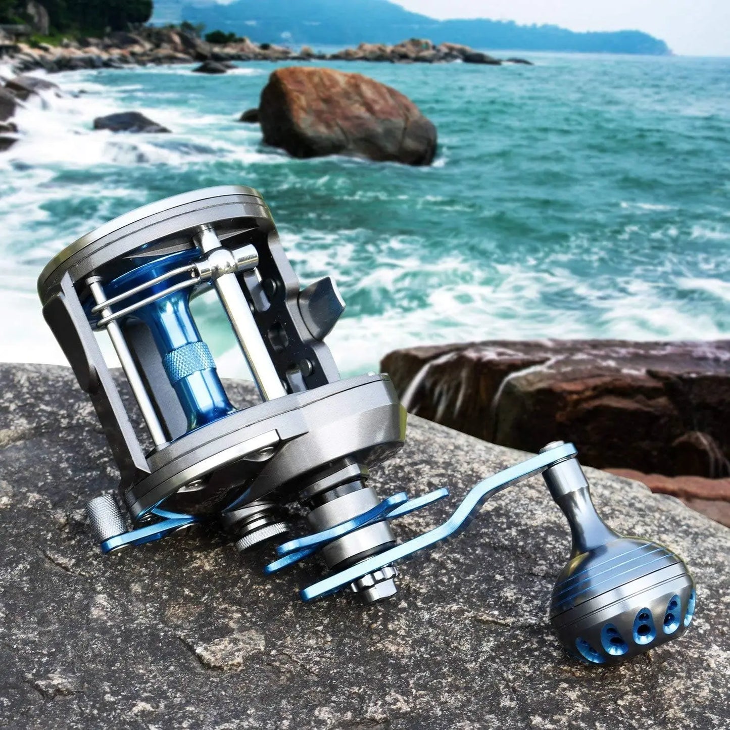 Reel Saltwater Level Wind Reels, Drag Reels Boat Fishing Ocean Fishing for Sea Bass Grouper Salmon