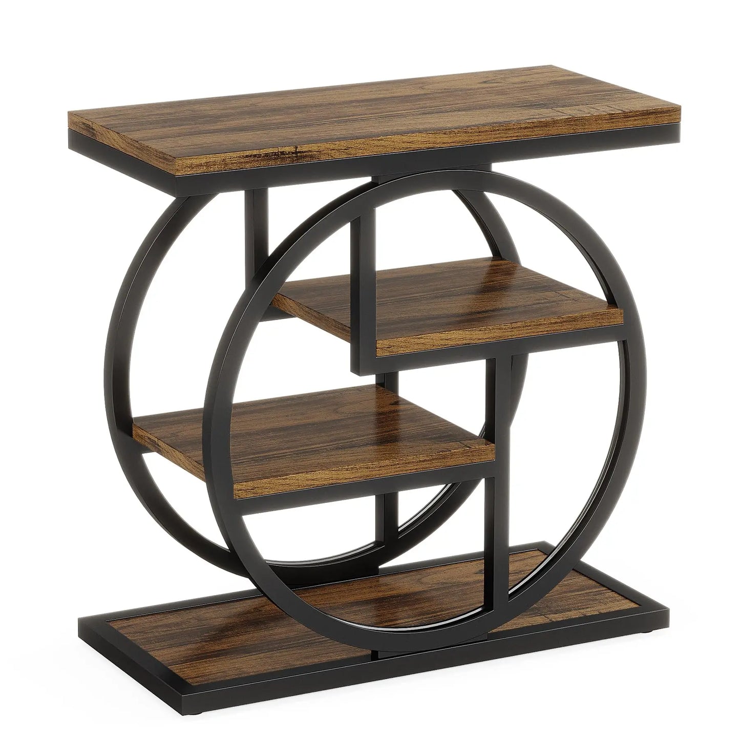 Tribesigns End Table for Living Room, 4-Tier Narrow Side Table with Storage Shelves