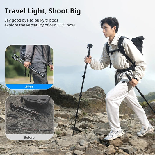 Ulanzi TT35 5-in-1 Hiking Stick Tripod Kit with Quick Release Ball Head 146cm Selfie Stick