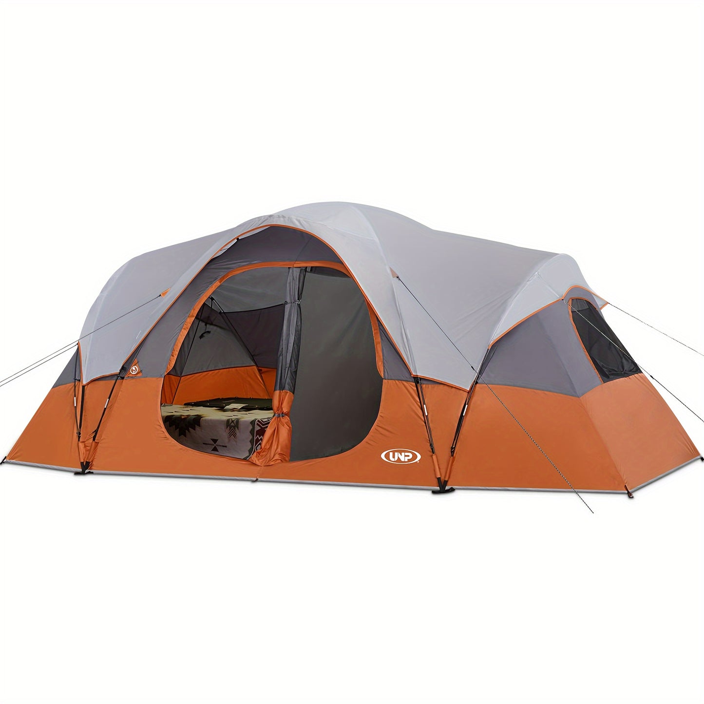 10-Person Extra-Large Family Tent - Spacious, Waterproof, Weather Resistant, Easy Up, 5 Large Mesh